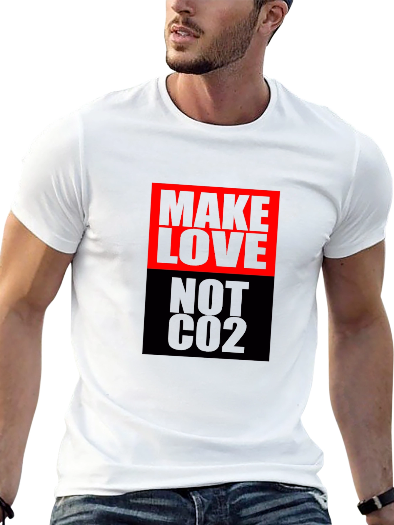 Make Love Not CO2 Graphic T-Shirt