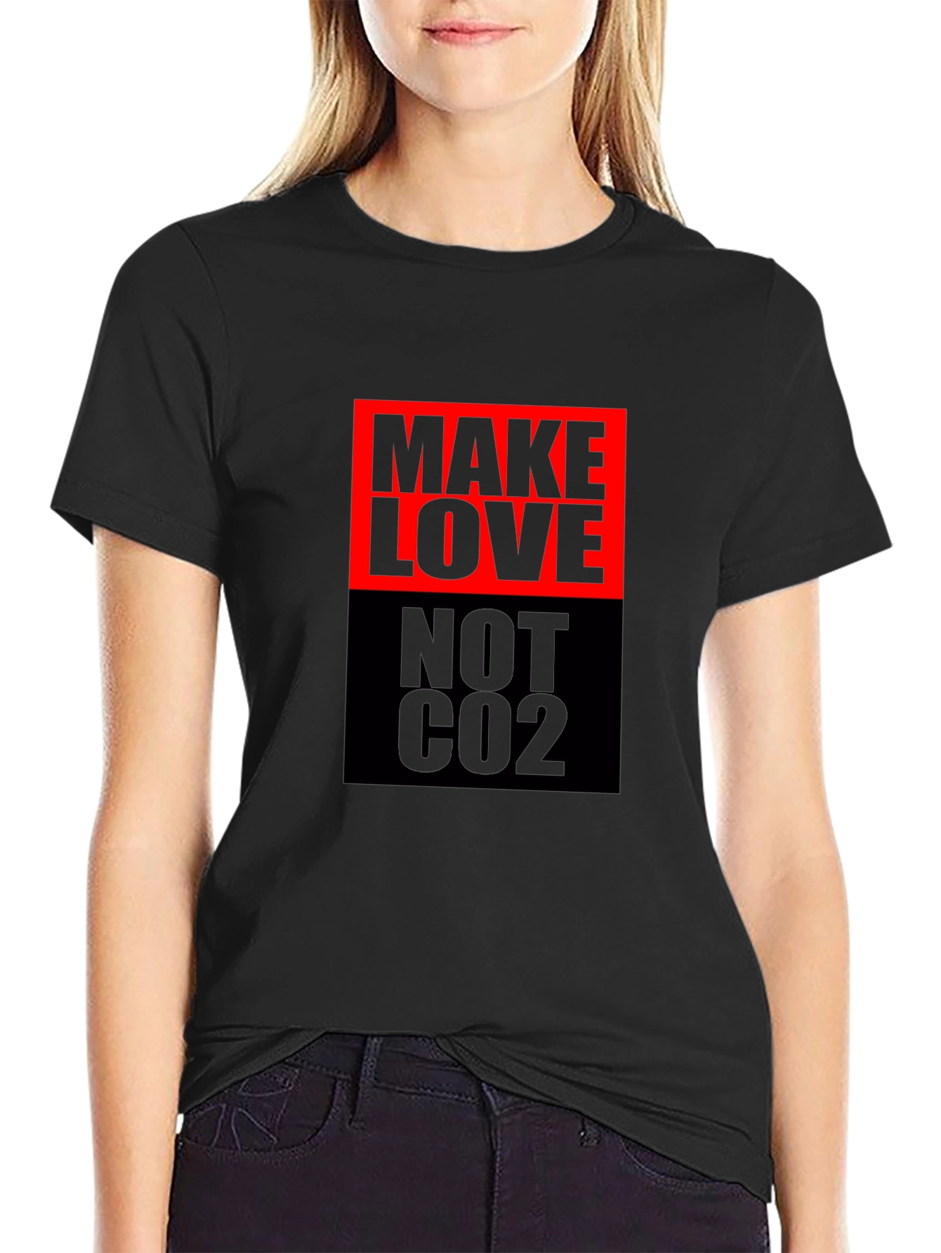 Make Love Not CO2 Graphic T-Shirt