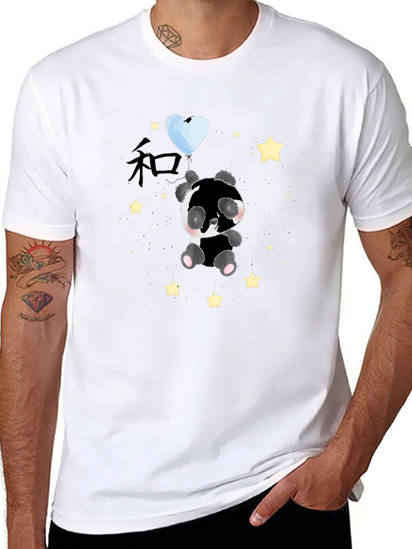 Cute Panda Bear Starry T-Shirt