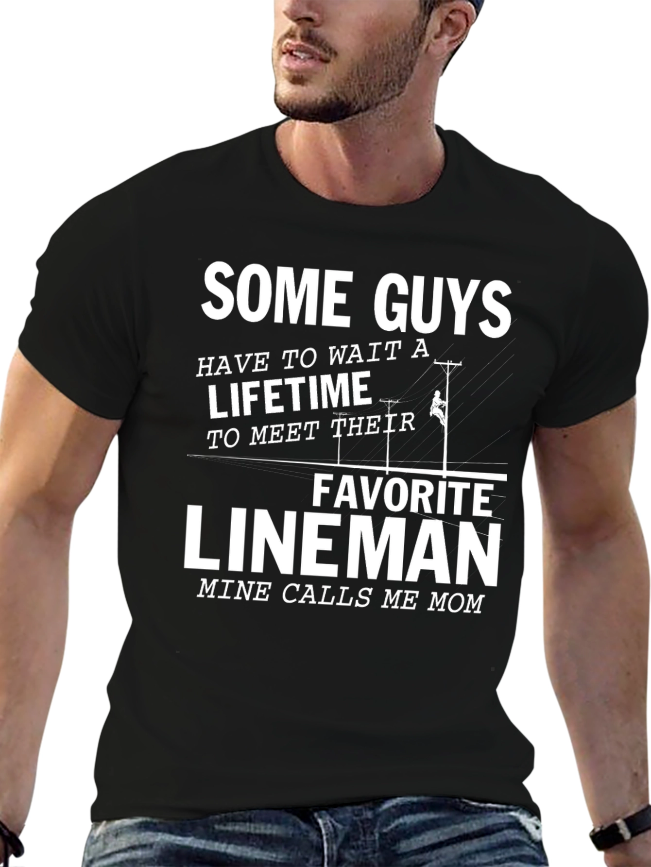 Lineman Mom T-Shirt - Gift for Linemans Mother