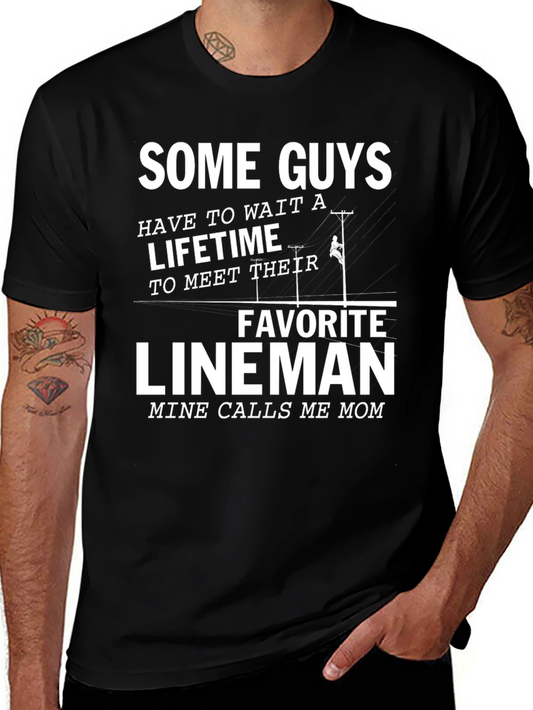 Lineman Mom T-Shirt - Gift for Linemans Mother