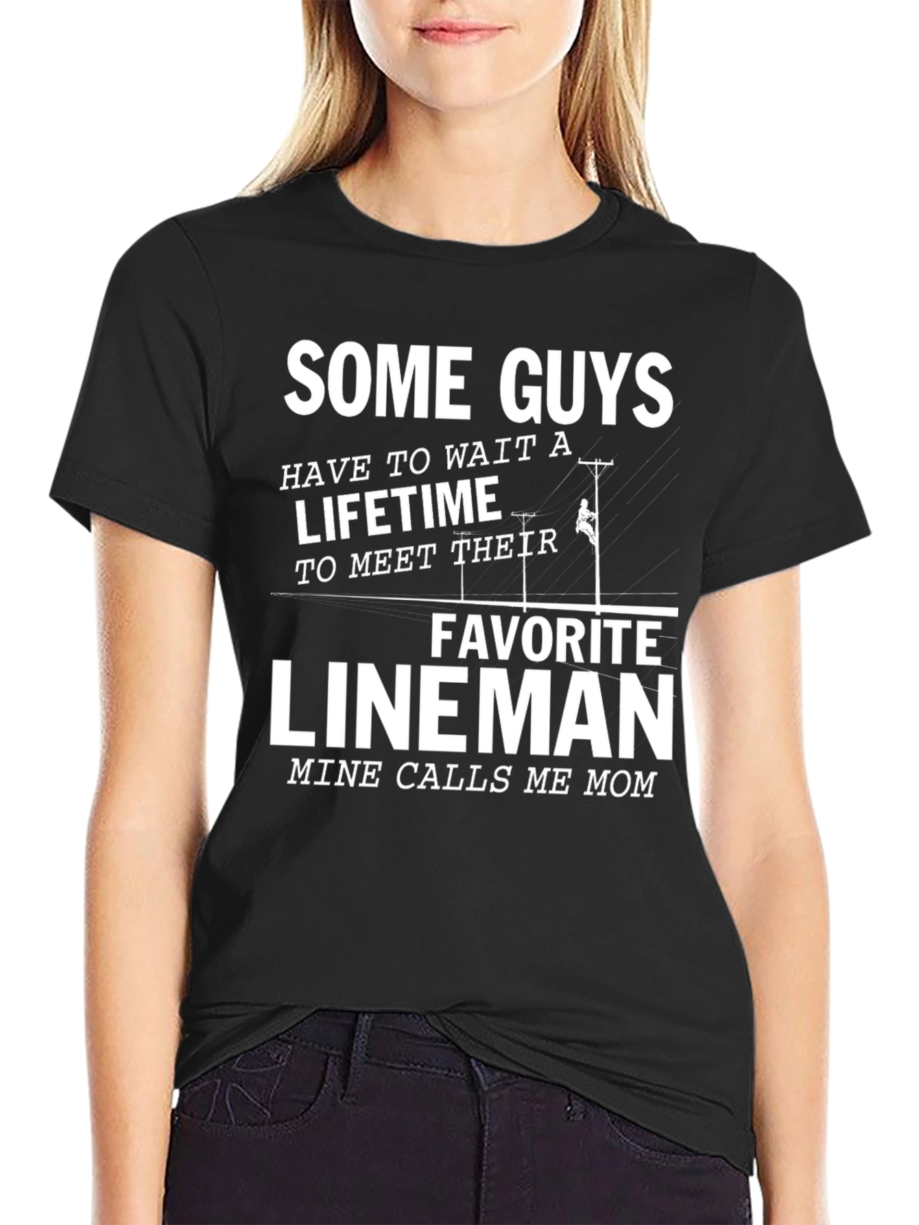 Lineman Mom T-Shirt - Gift for Linemans Mother