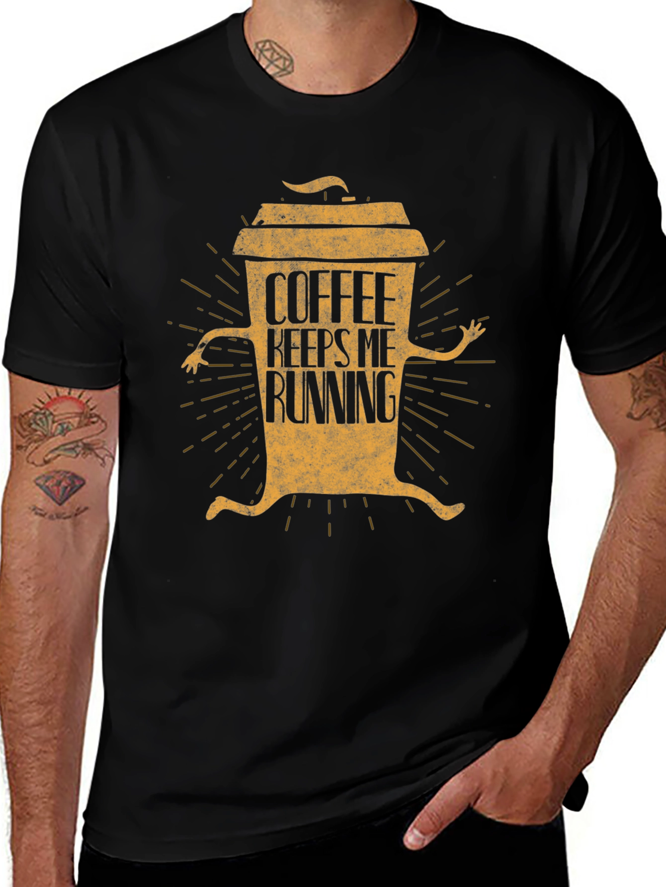 Coffee Keeps Me Running Graphic T-Shirt