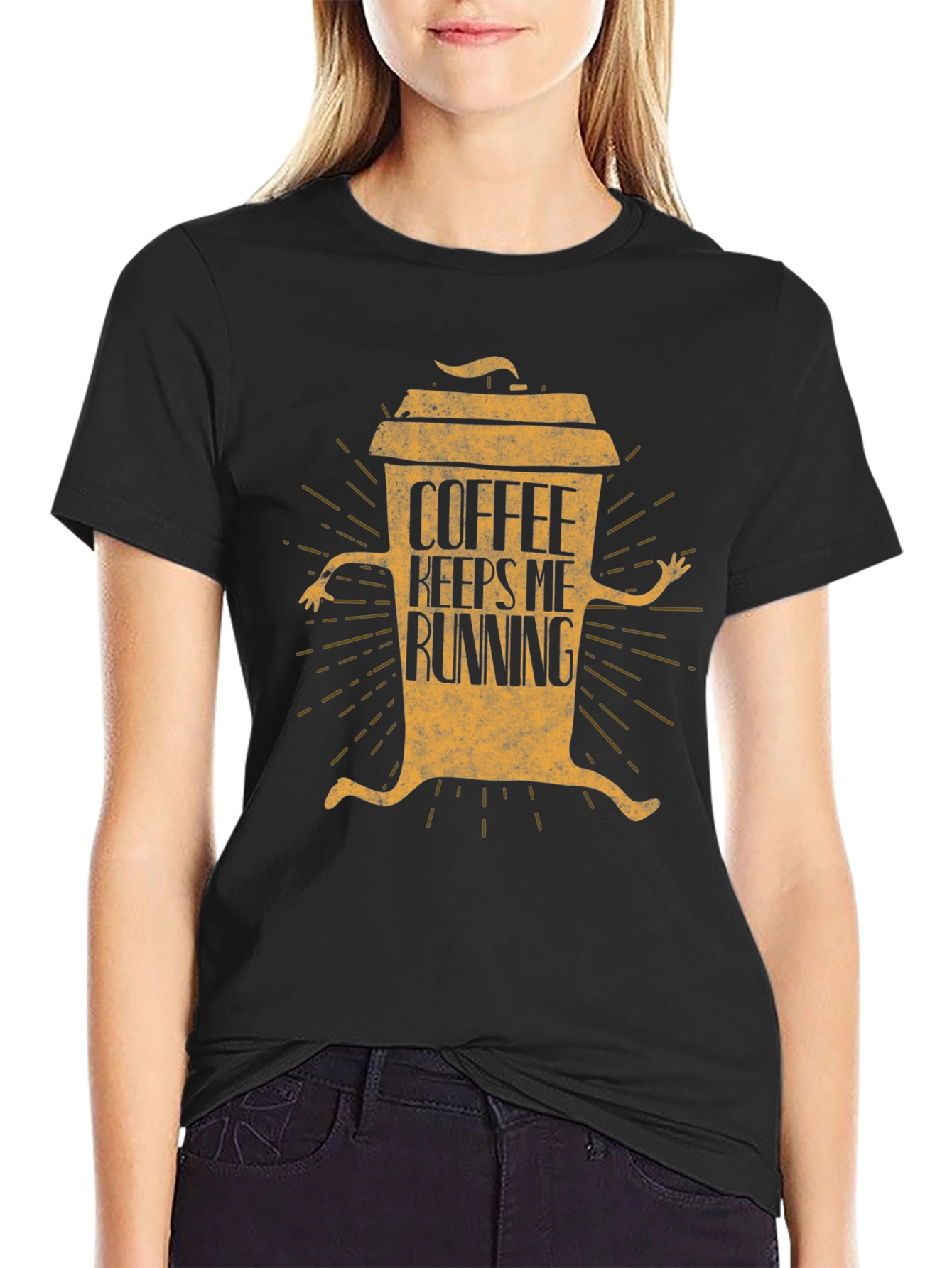 Coffee Keeps Me Running Graphic T-Shirt