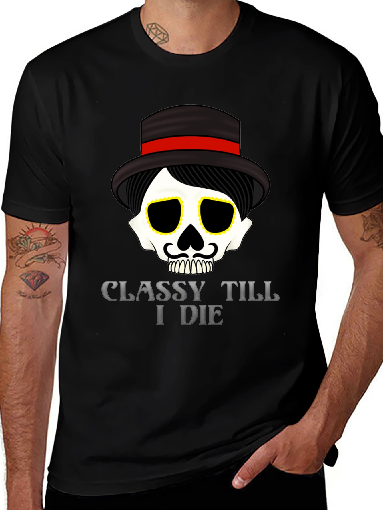 Classy Till I Die Graphic Tee - Black
