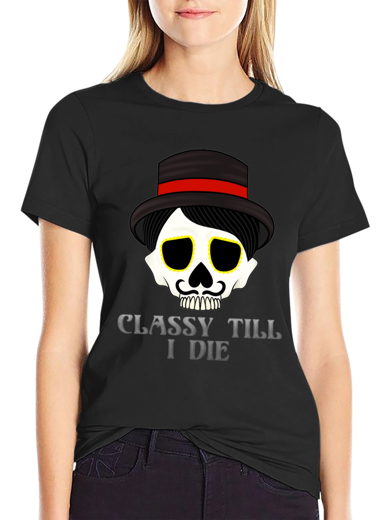 Classy Till I Die Graphic Tee - Black