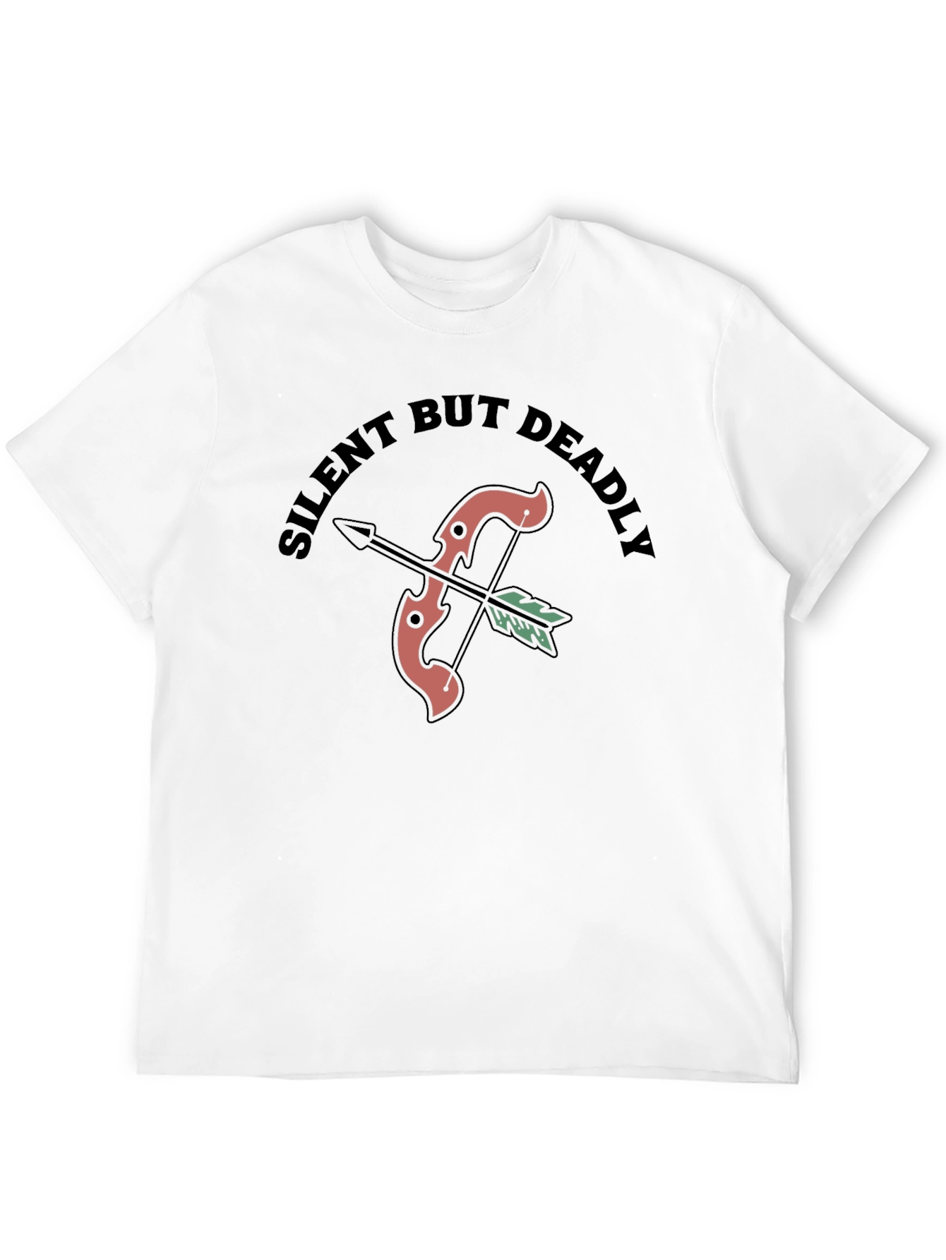 Silent But Deadly Bow & Arrow Black T-Shirt