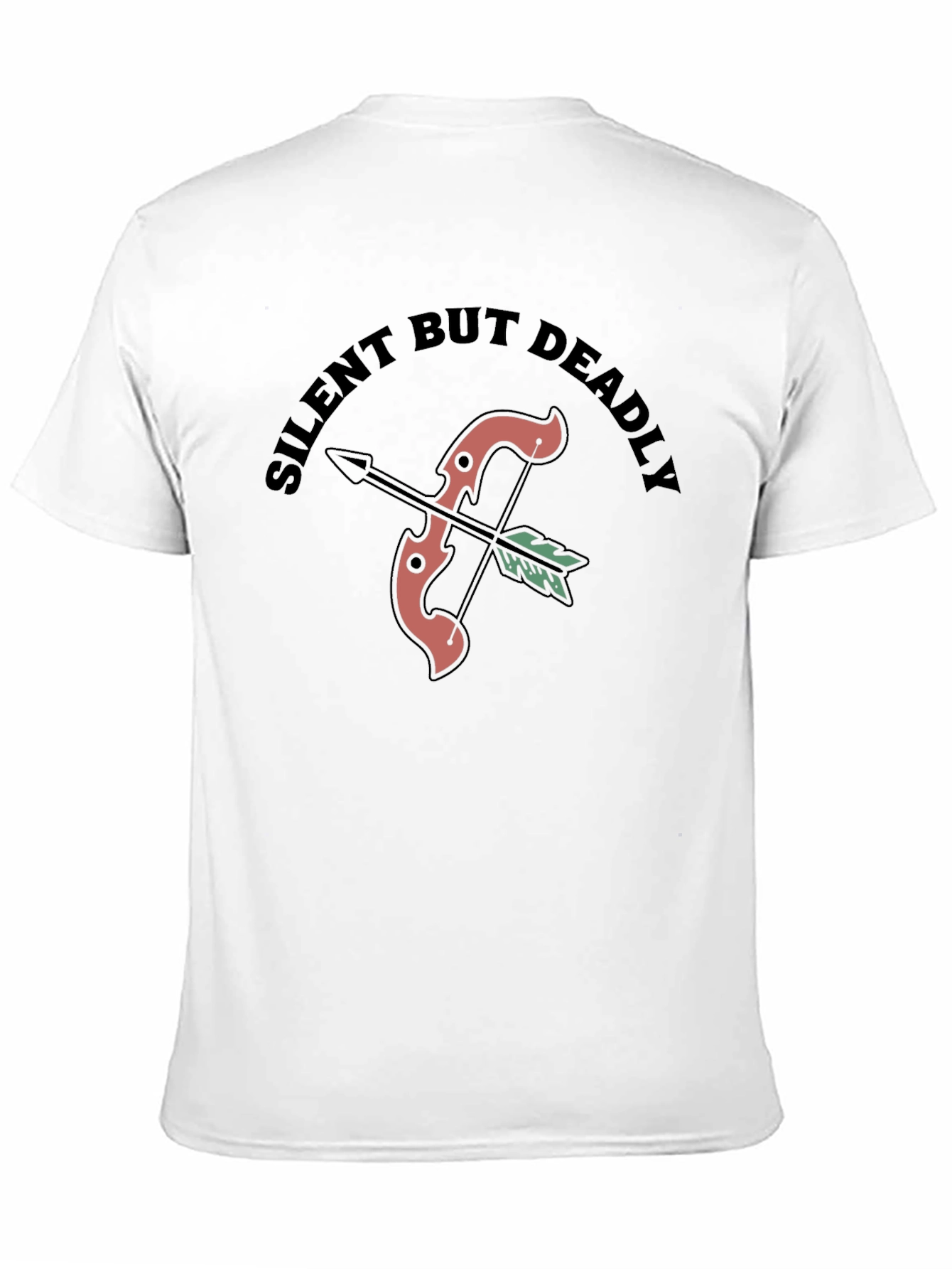 Silent But Deadly Bow & Arrow Black T-Shirt