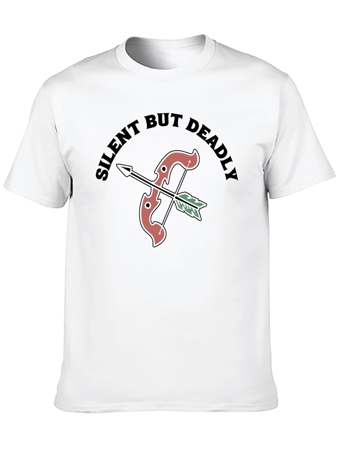 Silent But Deadly Bow & Arrow Black T-Shirt