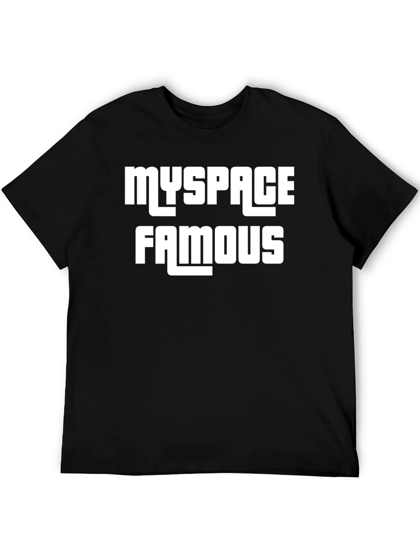 MySpace Famous Black T-Shirt: Retro Social Media Throwback Tee