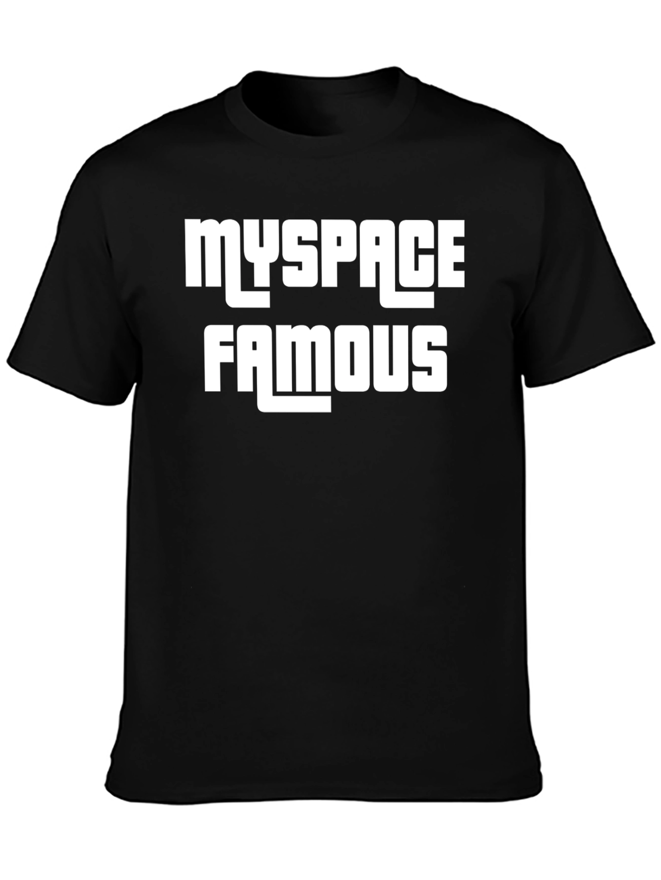 MySpace Famous Black T-Shirt: Retro Social Media Throwback Tee