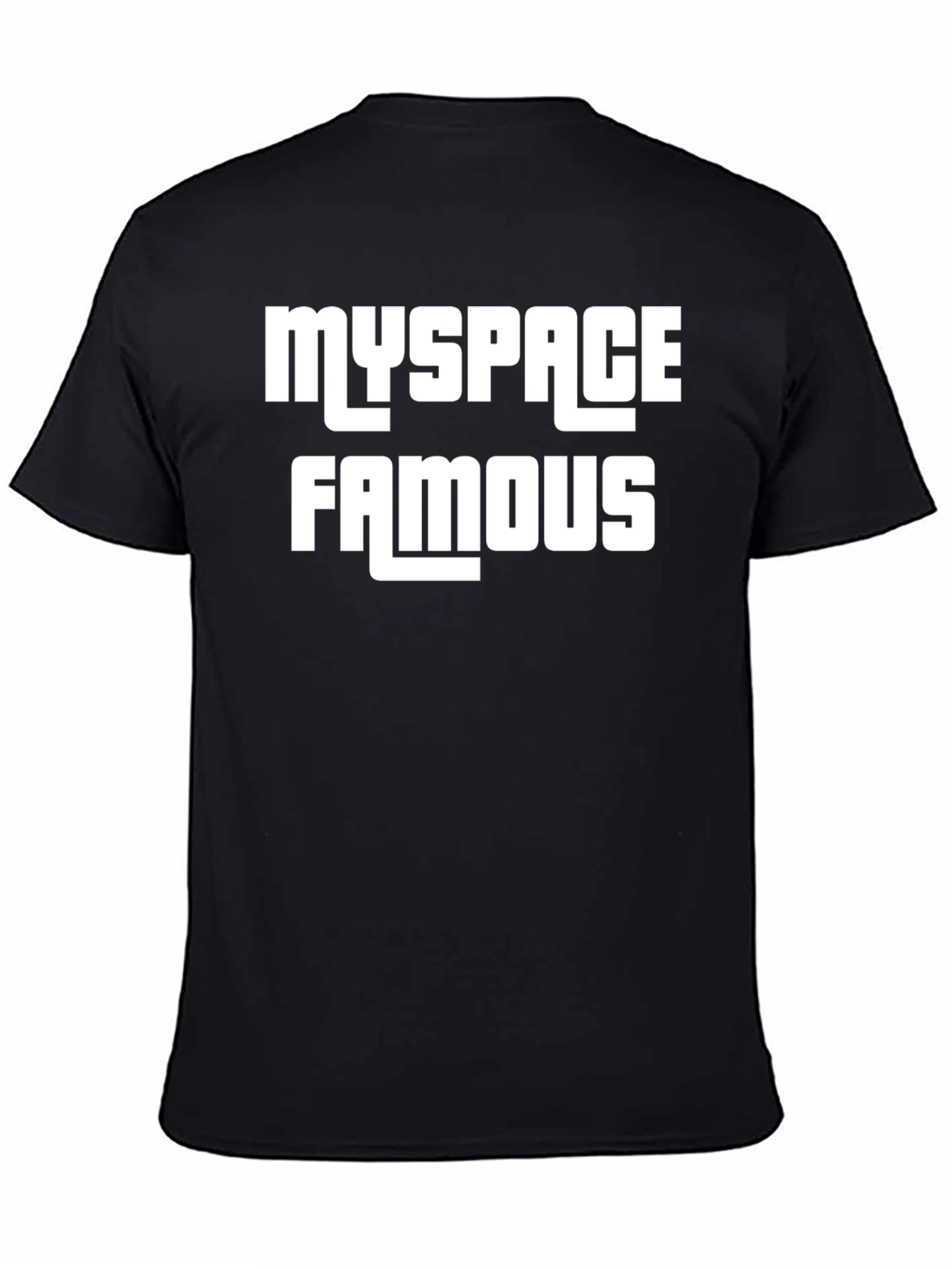 MySpace Famous Black T-Shirt: Retro Social Media Throwback Tee