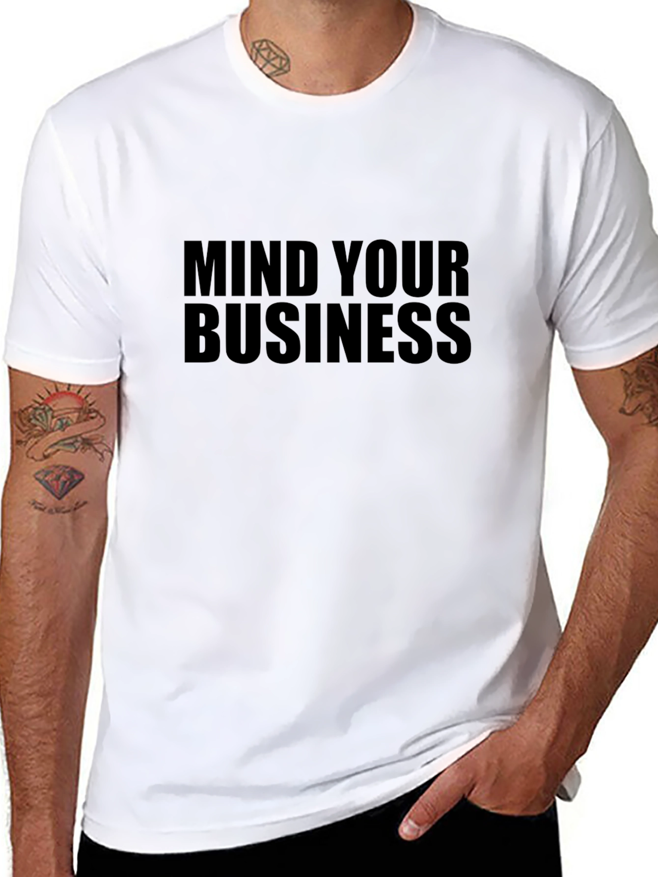 Mind Your Business Graphic Black T-Shirt