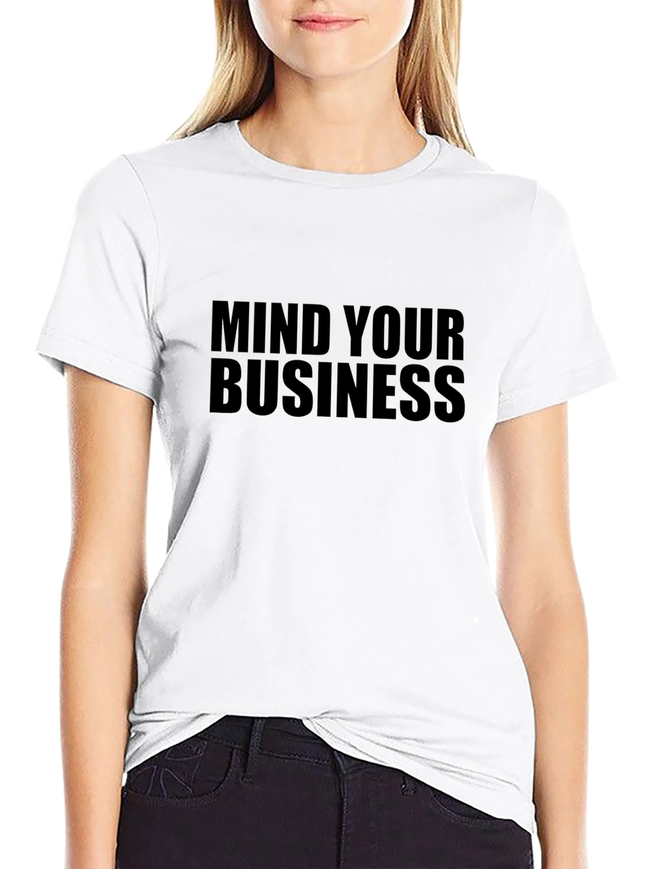 Mind Your Business Graphic Black T-Shirt
