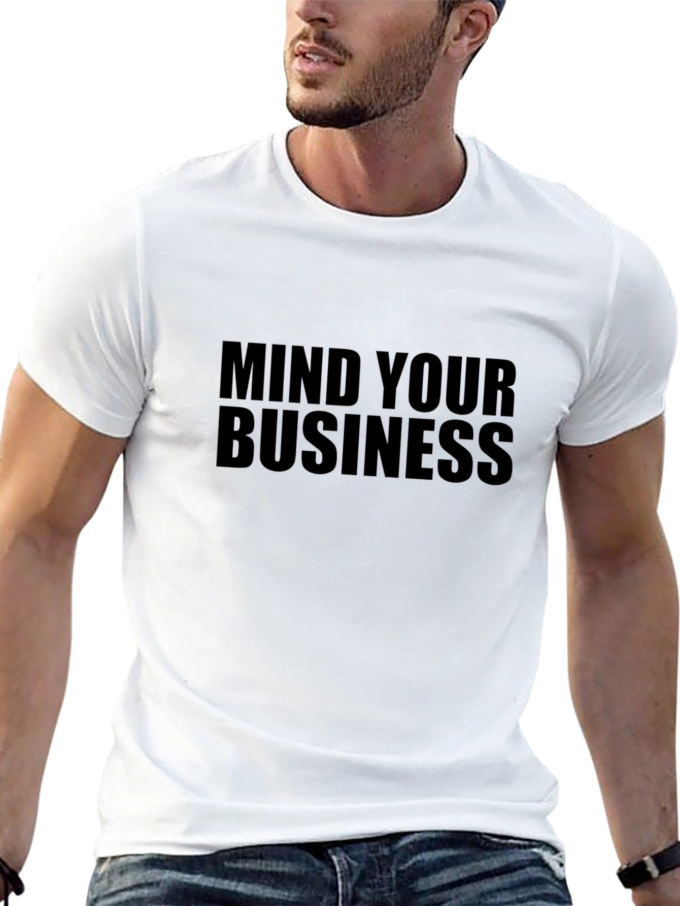Mind Your Business Graphic Black T-Shirt