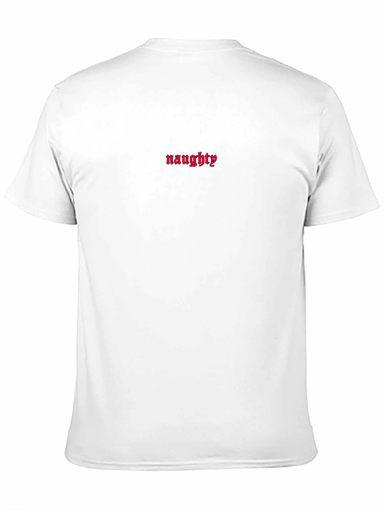 Naughty Embroidered Graphic Tee - Black
