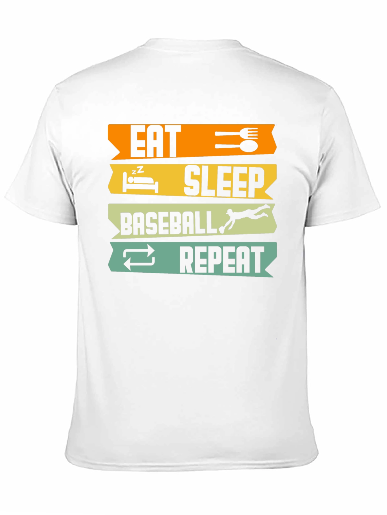 Eat Sleep Baseball Repeat Black T-Shirt