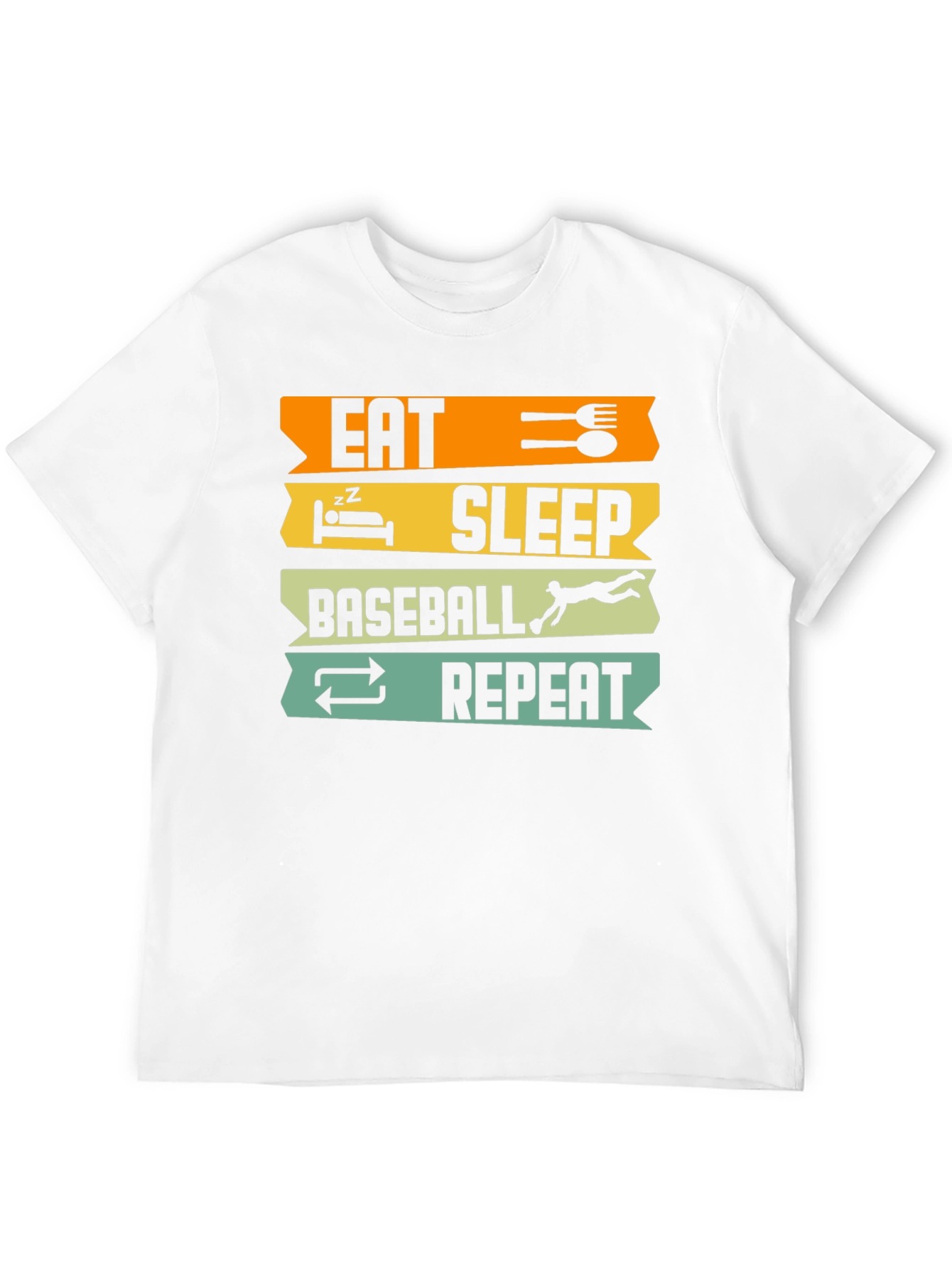 Eat Sleep Baseball Repeat Black T-Shirt