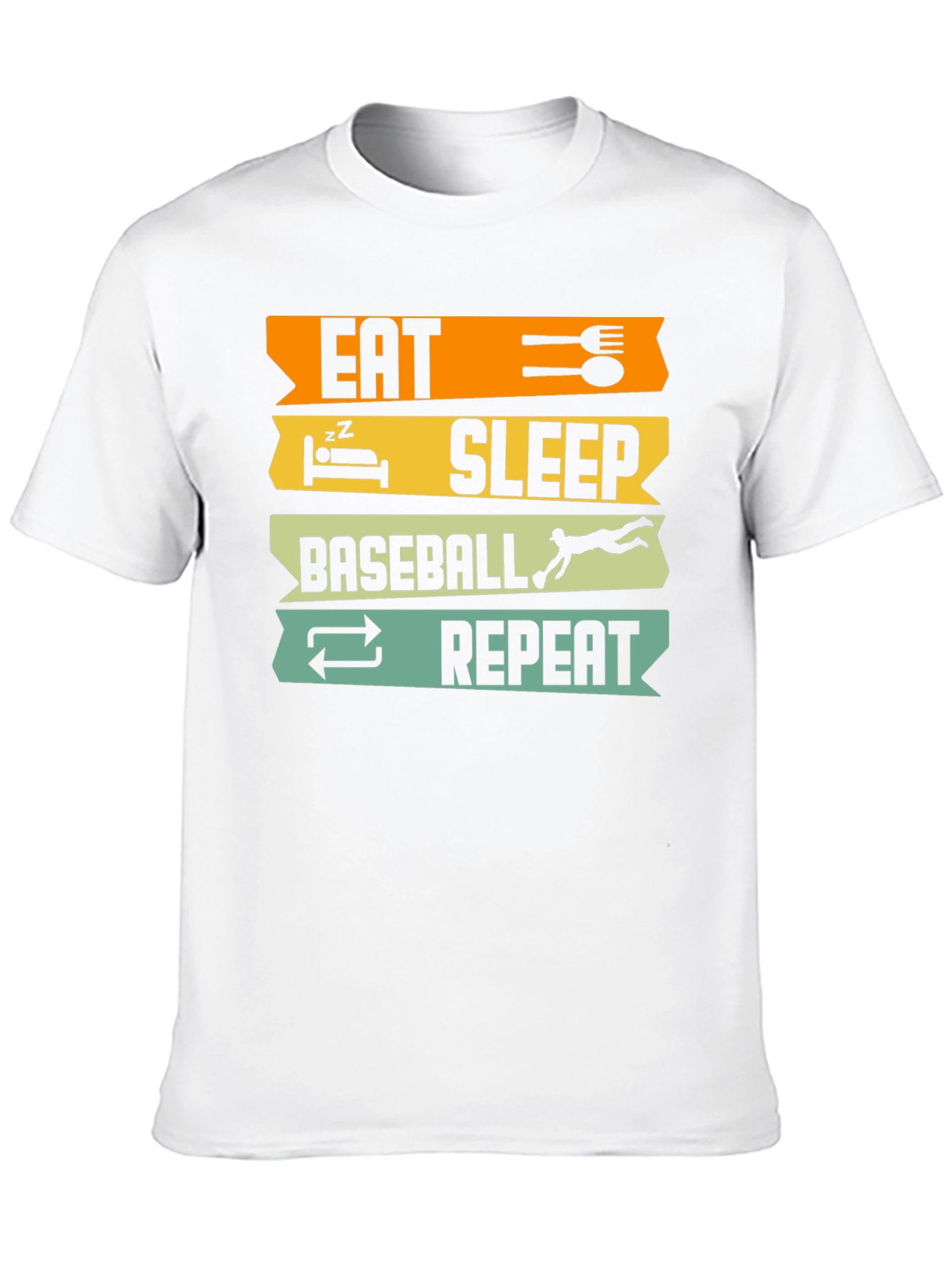 Eat Sleep Baseball Repeat Black T-Shirt