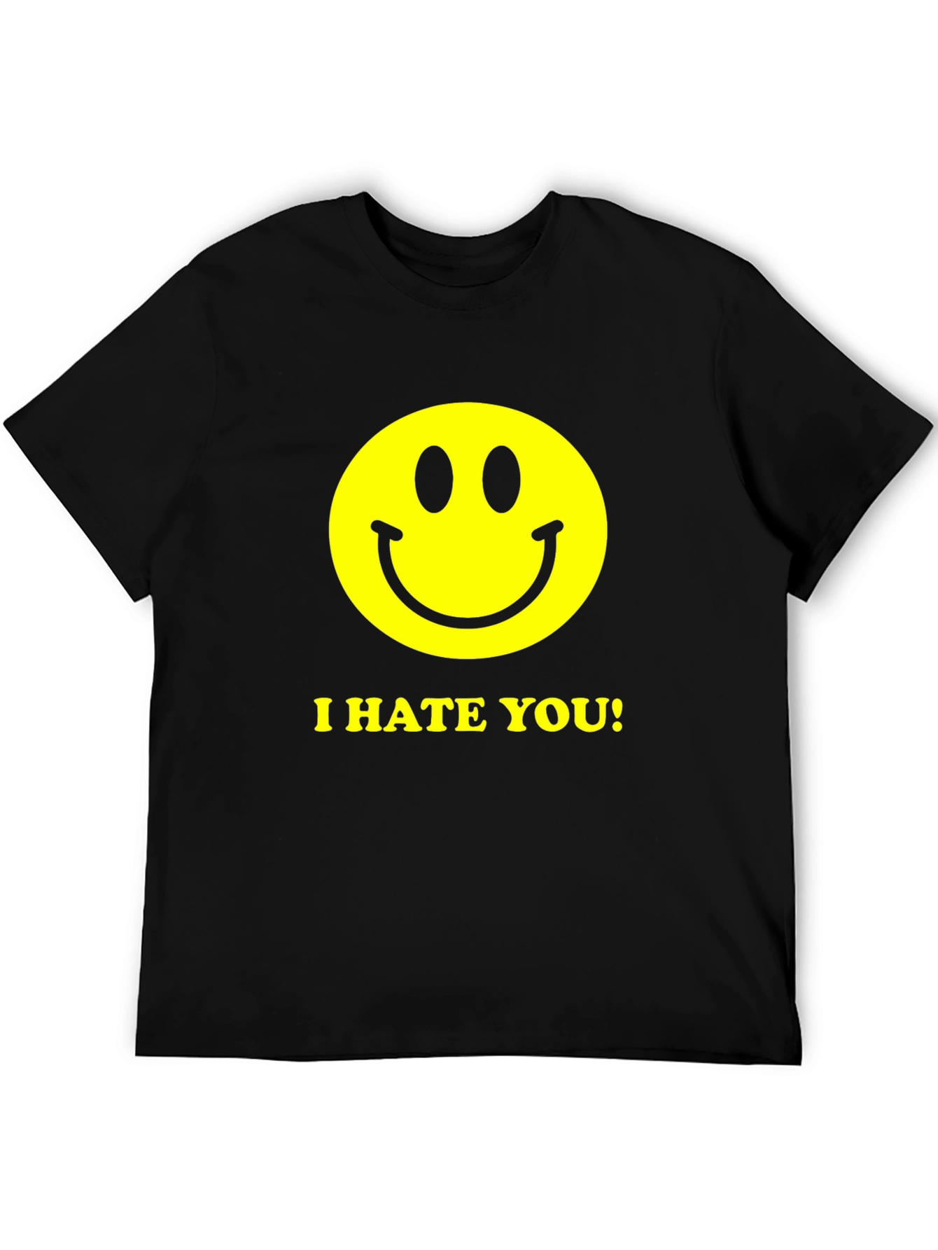 I Hate You Smiley Face Graphic T-Shirt