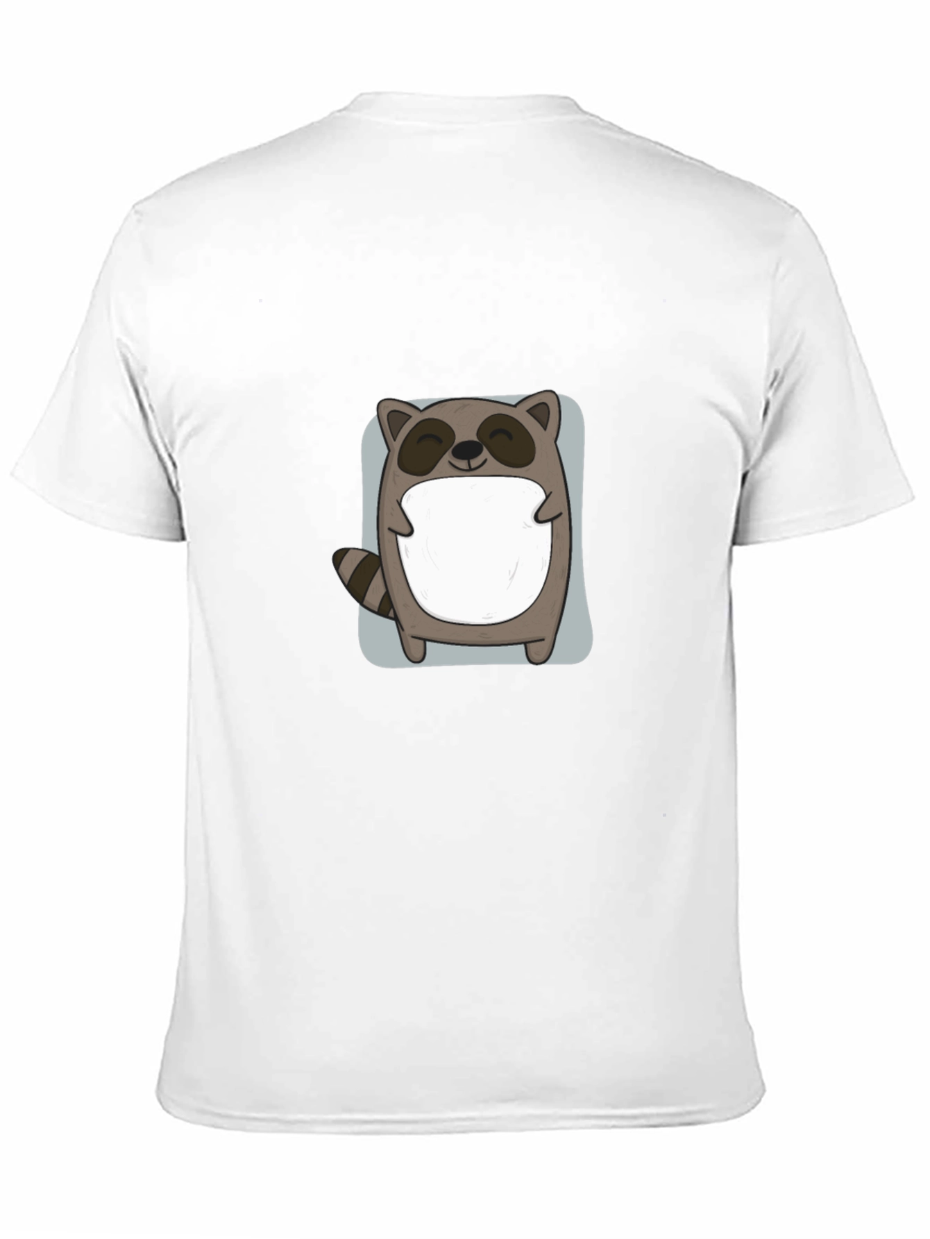 Cute Raccoon Graphic Black T-Shirt