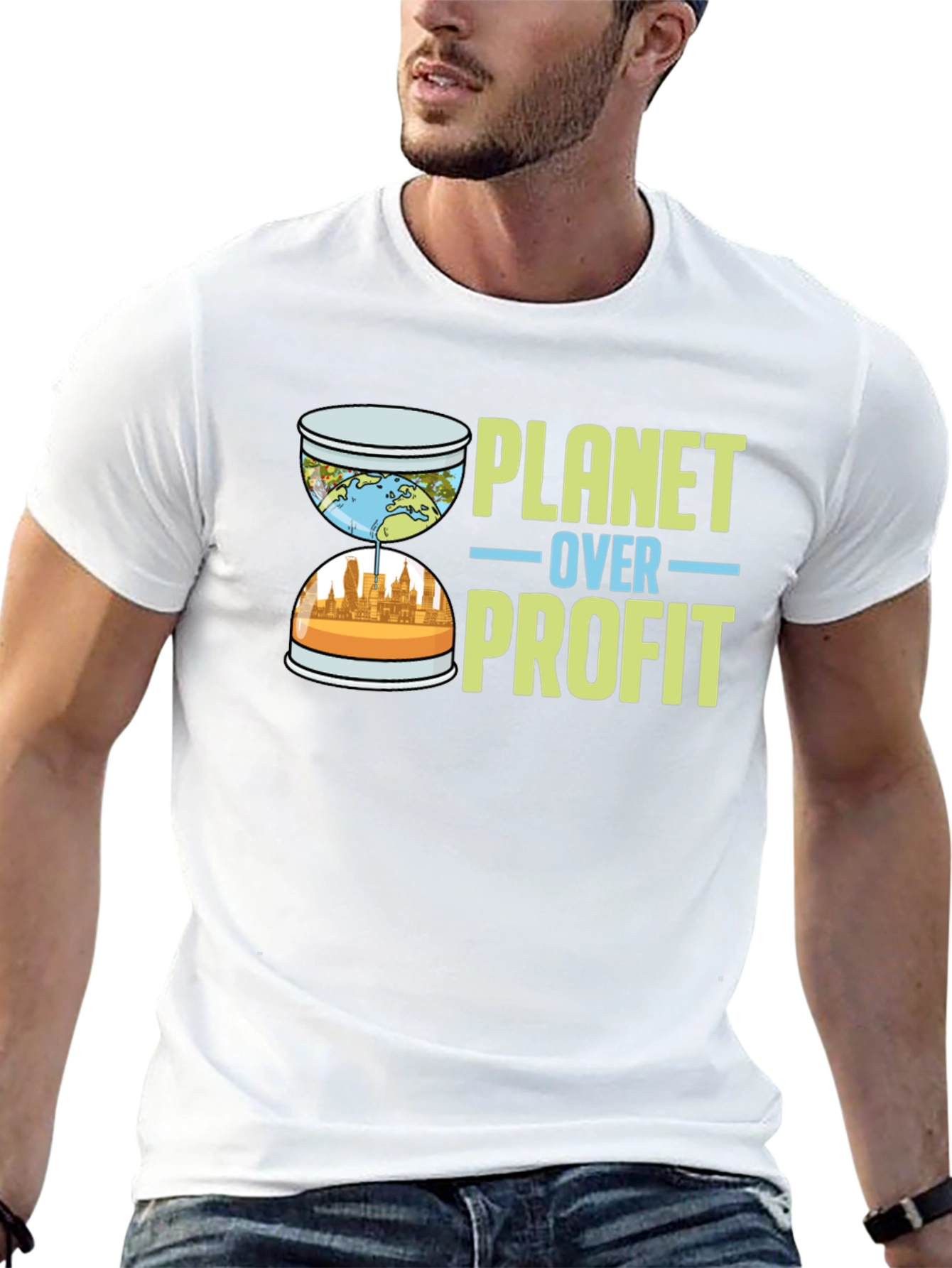 Planet Over Profit Graphic Tee - Eco-Conscious Apparel