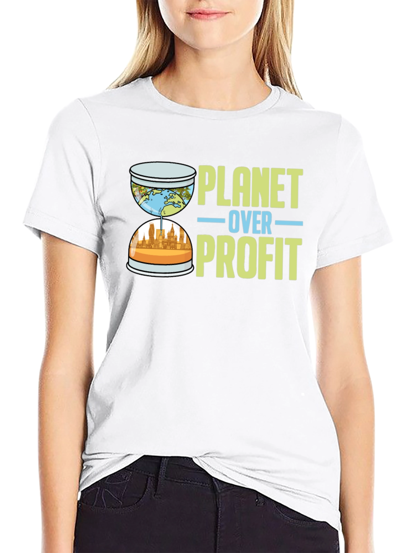 Planet Over Profit Graphic Tee - Eco-Conscious Apparel