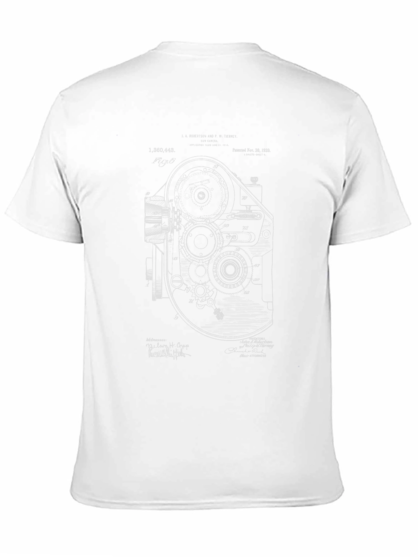 Blueprint Graphic Tee - Unique Science Design