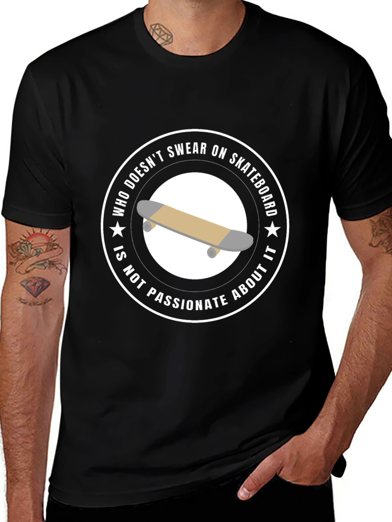 Skateboard Passion T-Shirt - Unisex Black Tee