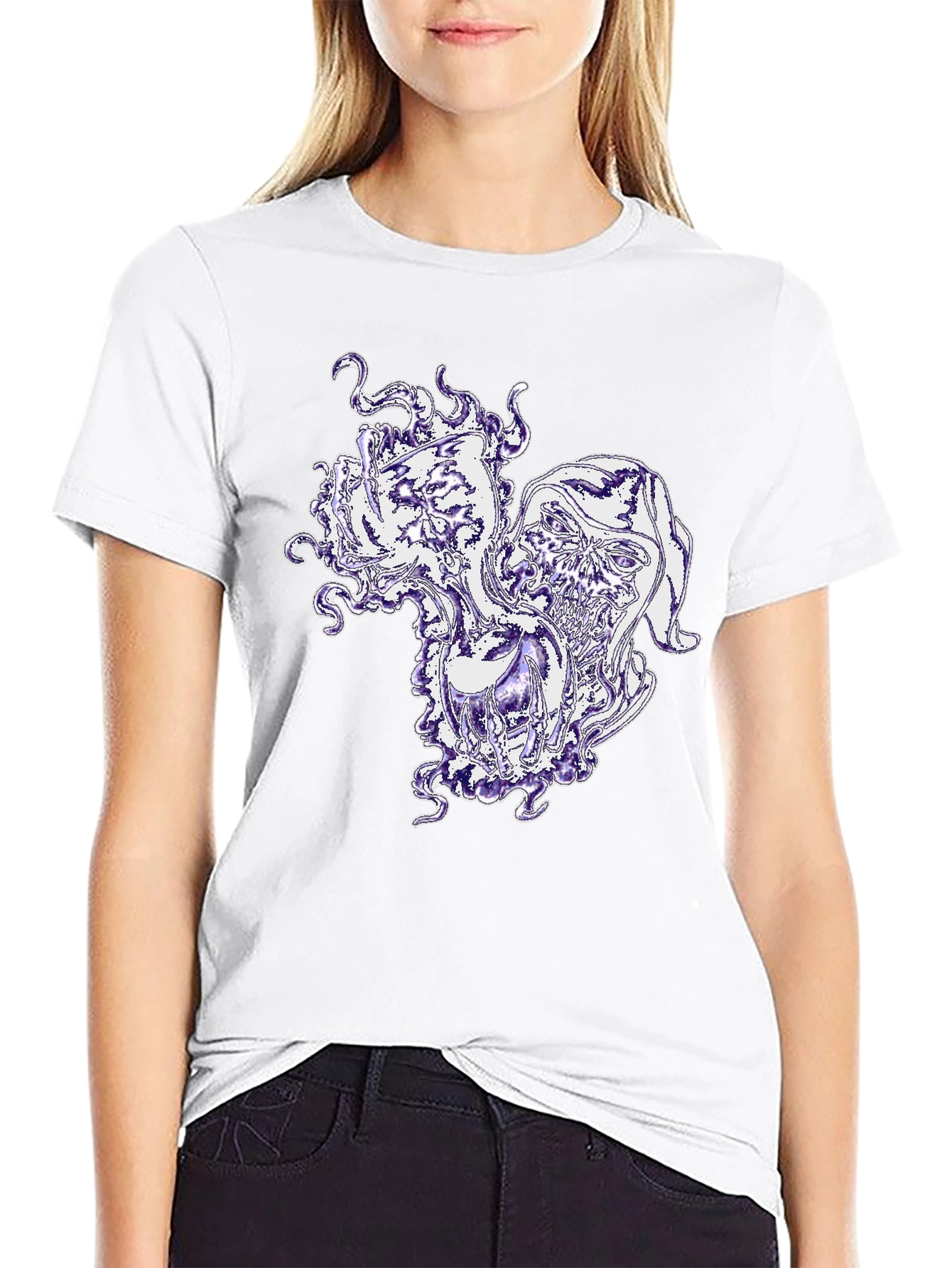 Mystic Skull Black T-Shirt - Unique Graphic Design