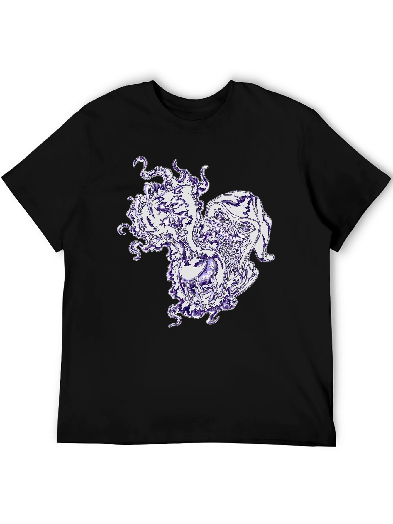 Mystic Skull Black T-Shirt - Unique Graphic Design