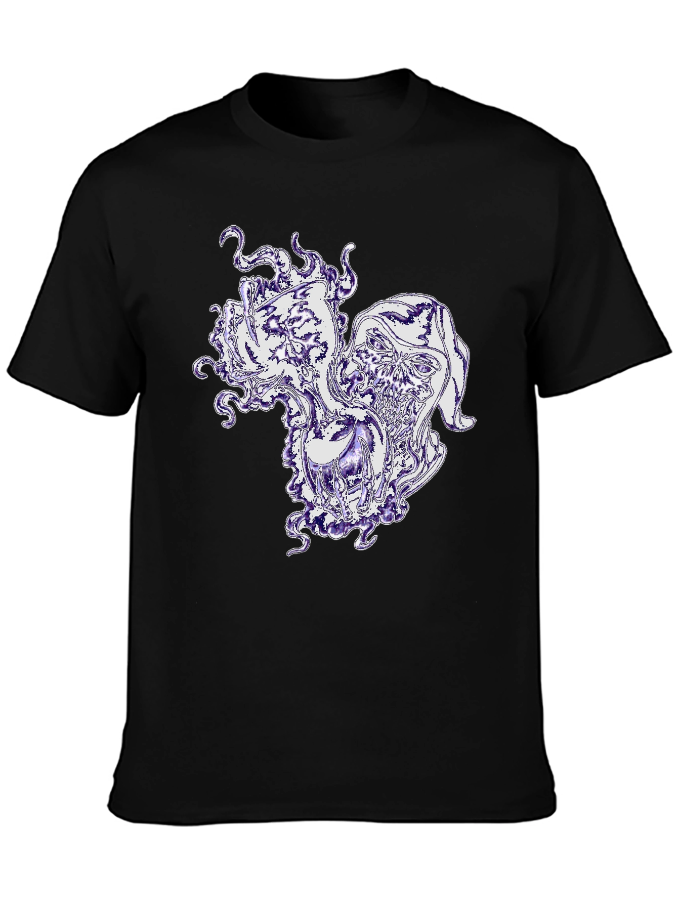 Mystic Skull Black T-Shirt - Unique Graphic Design