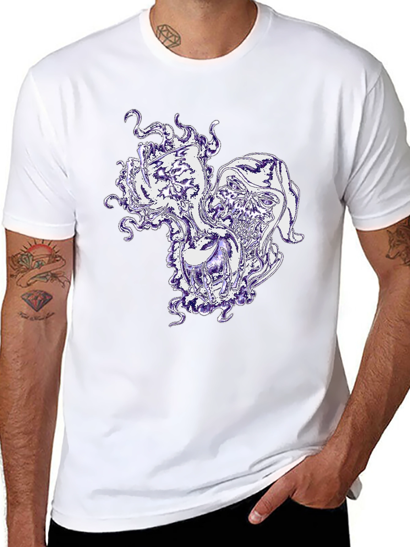 Mystic Skull Black T-Shirt - Unique Graphic Design