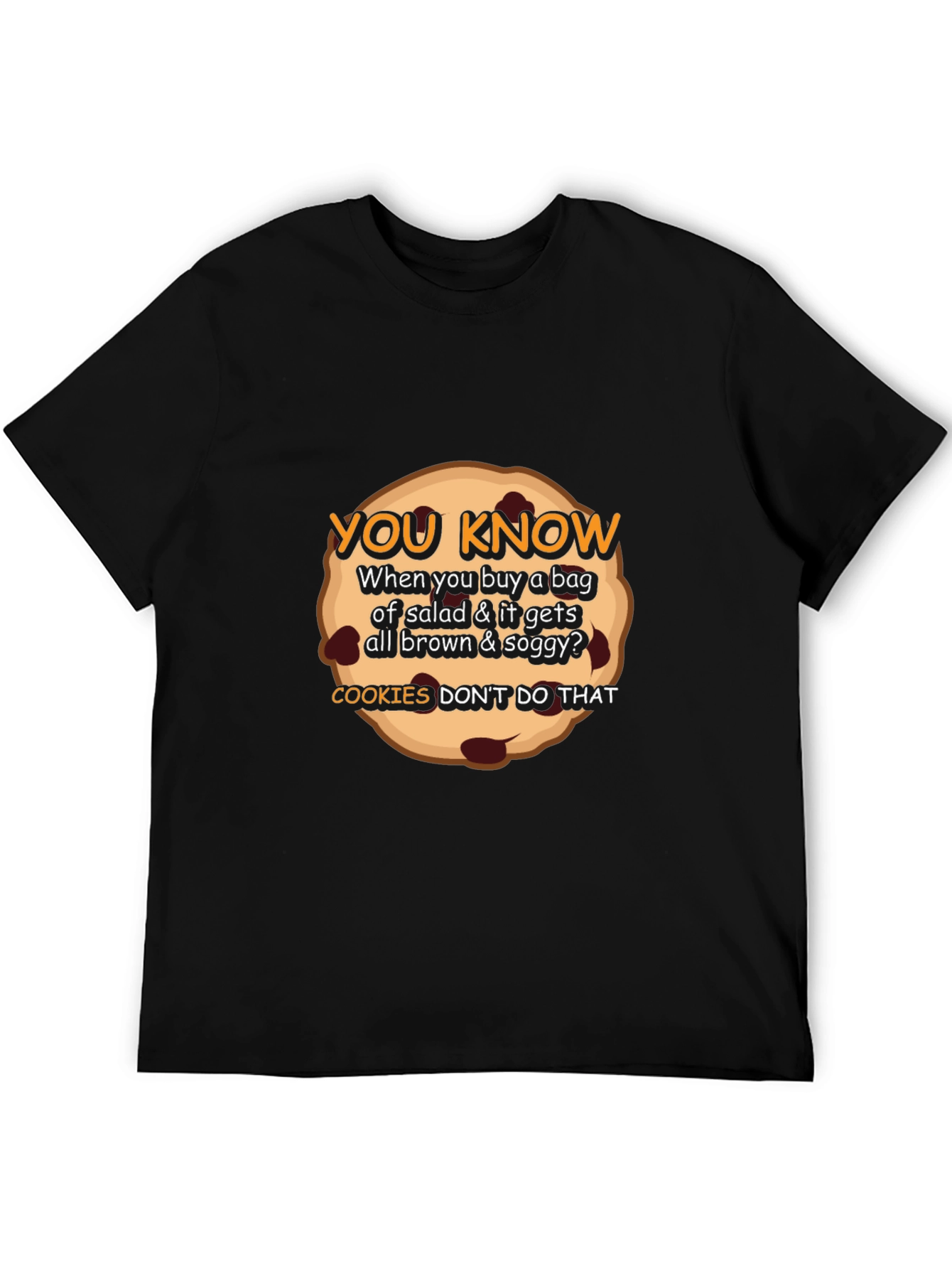 Cookie vs Salad T-Shirt Funny Foodie Tee