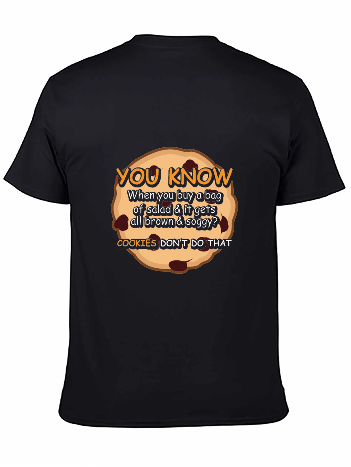 Cookie vs Salad T-Shirt Funny Foodie Tee
