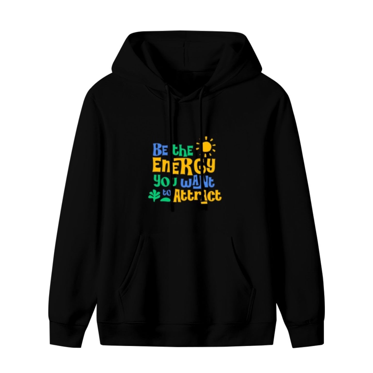 New Cozy Unisex Black Hoodie - Winter Snowflake Pattern - Soft Sweatshirt - American Direct Shipping