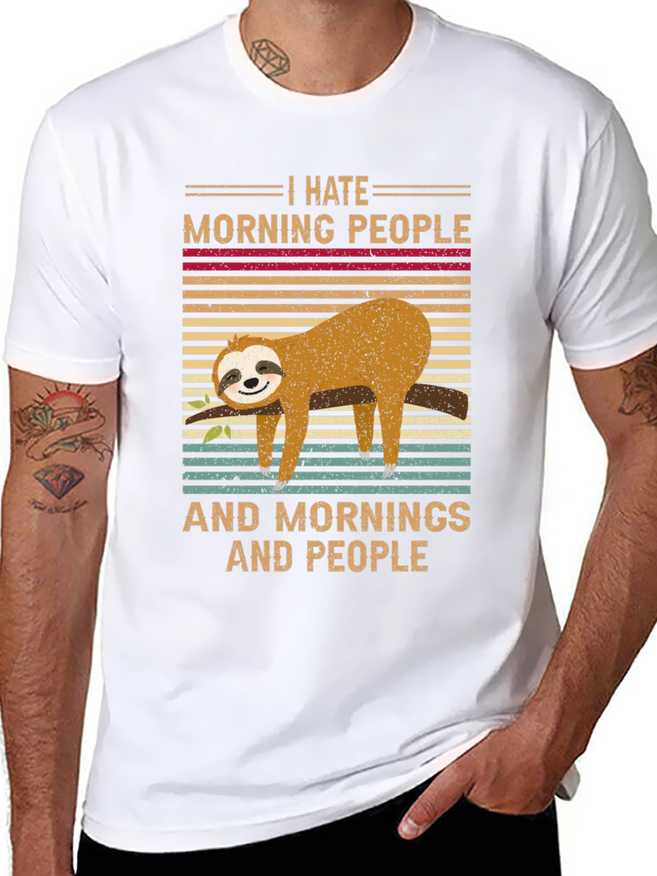 I Hate Morning People Sloth T-Shirt