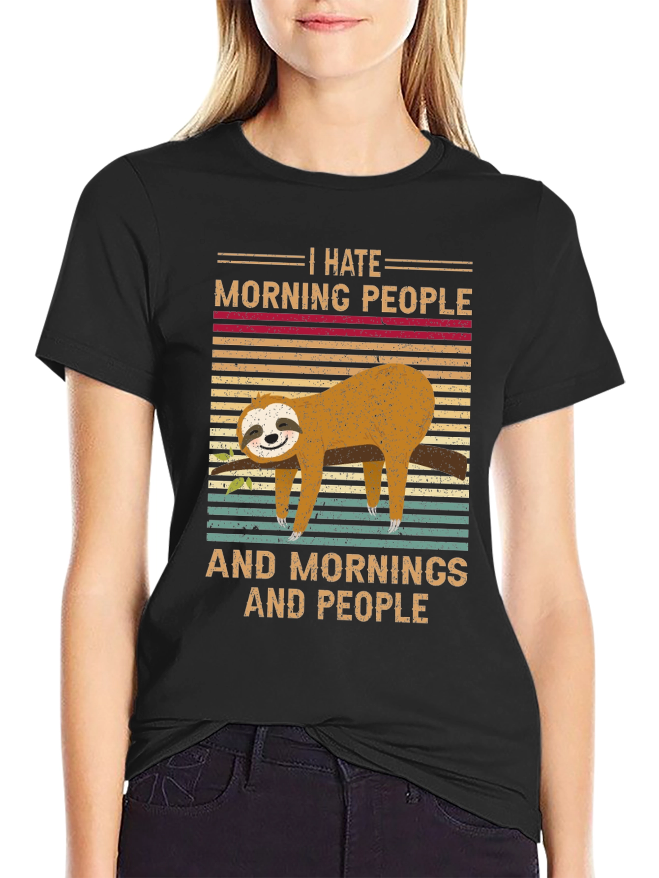 I Hate Morning People Sloth T-Shirt