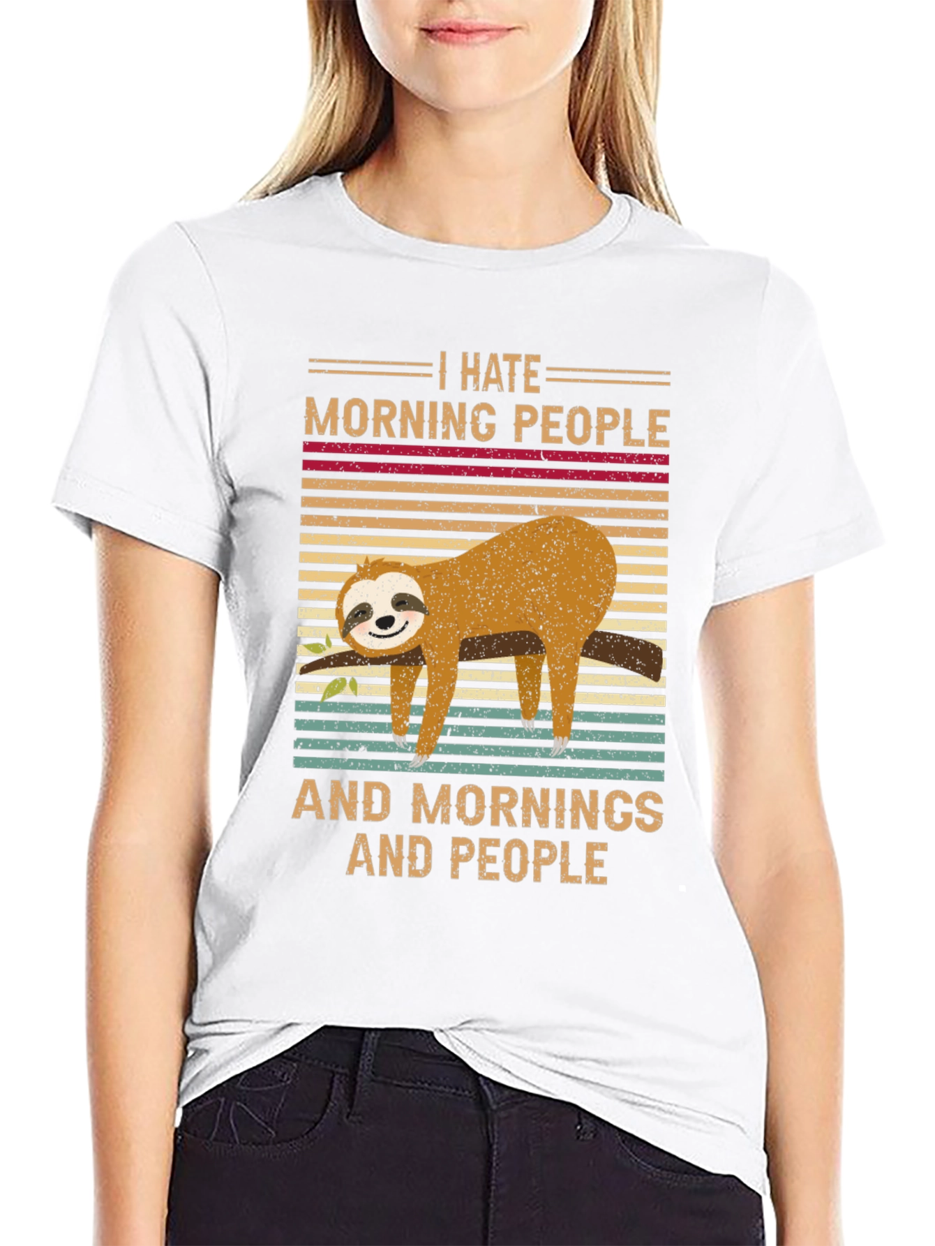 I Hate Morning People Sloth T-Shirt