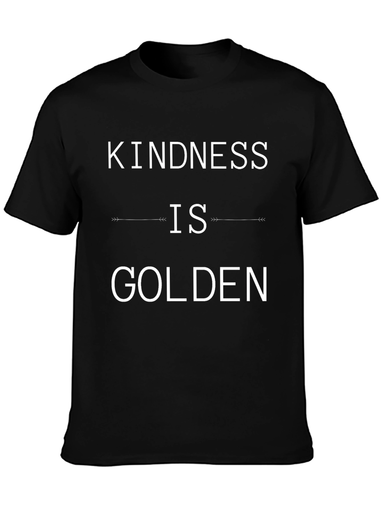 Kindness is Golden Black Graphic T-Shirt