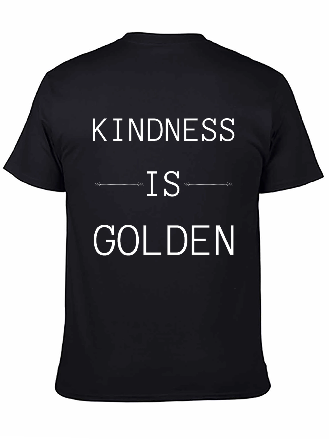 Kindness is Golden Black Graphic T-Shirt