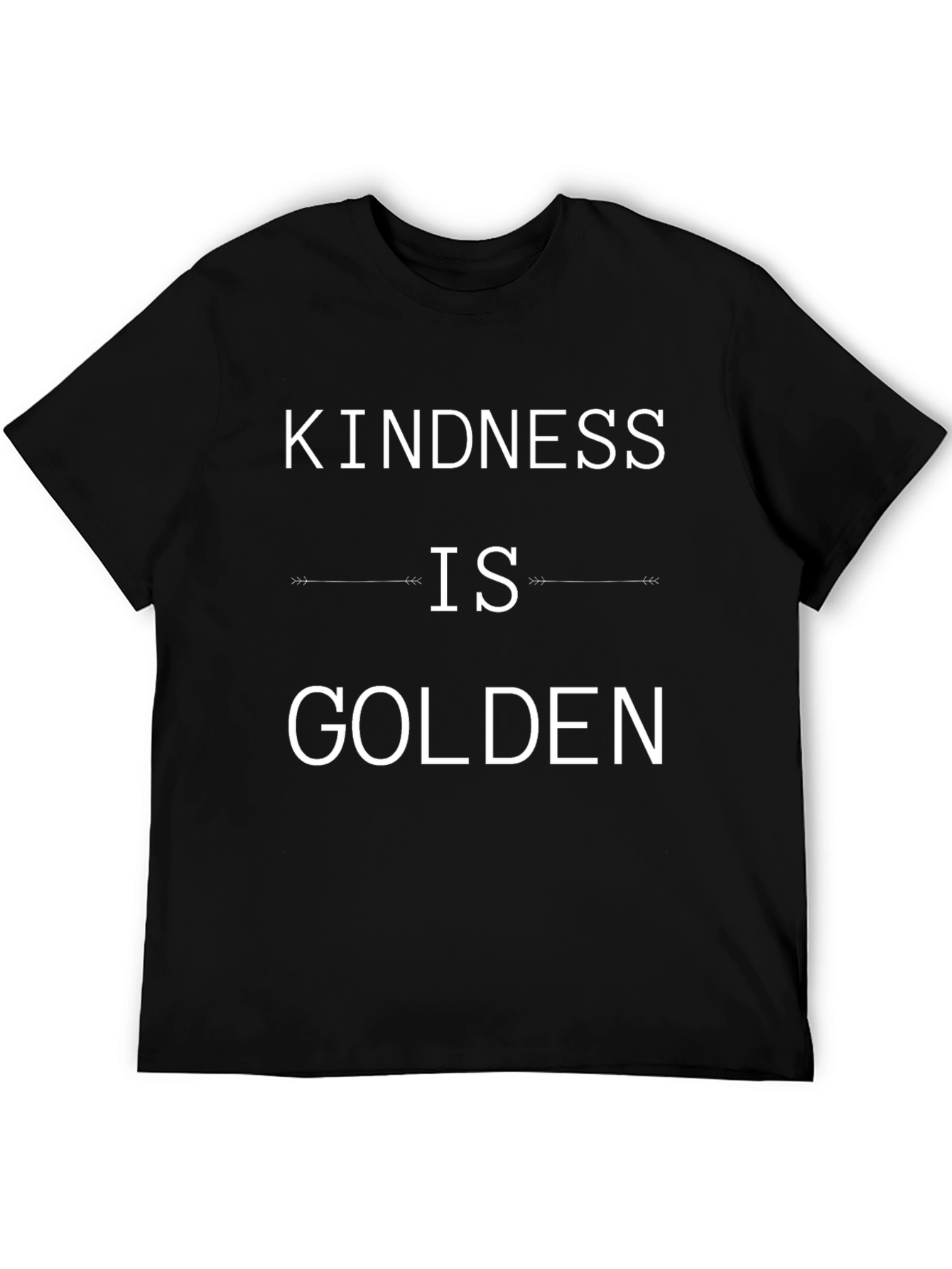 Kindness is Golden Black Graphic T-Shirt
