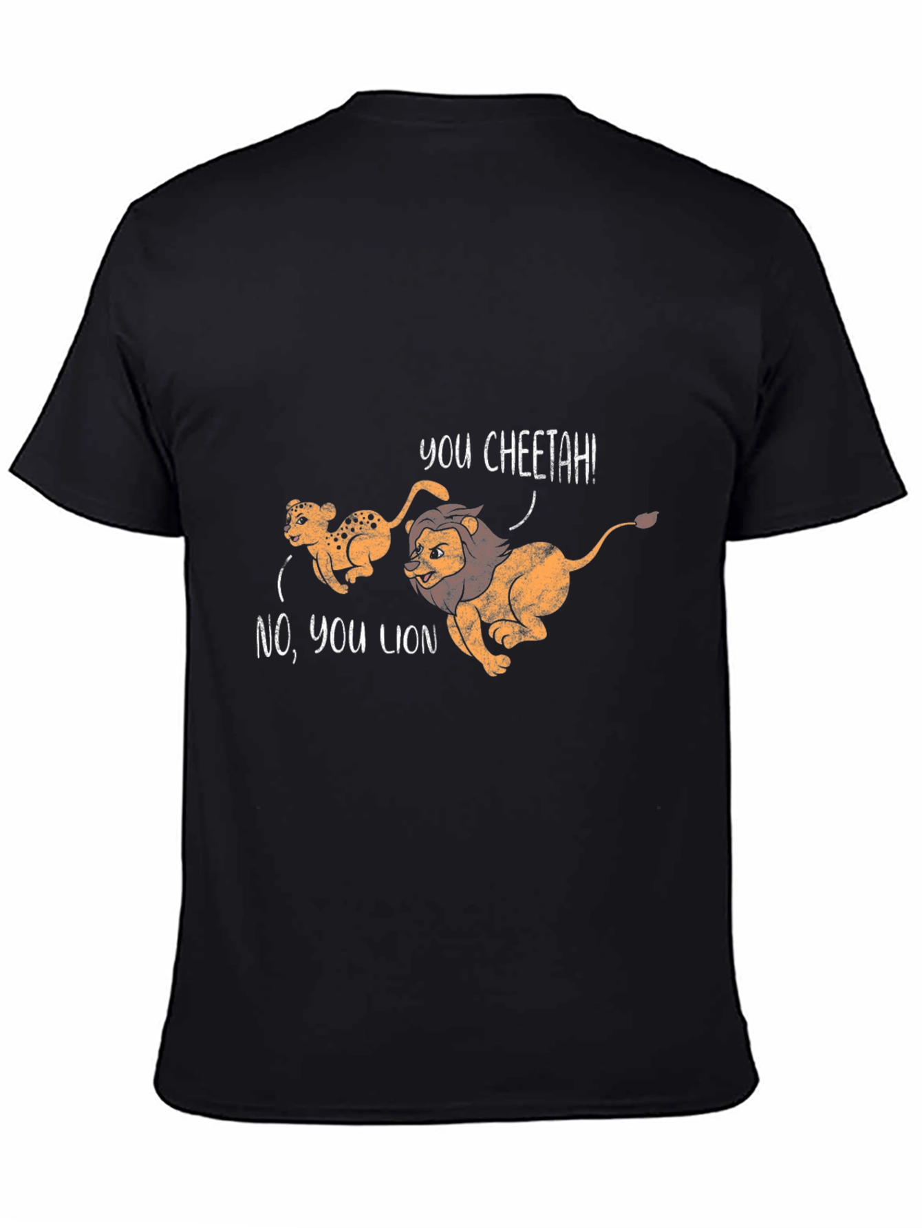 Funny Lion and Cheetah Graphic T-Shirt