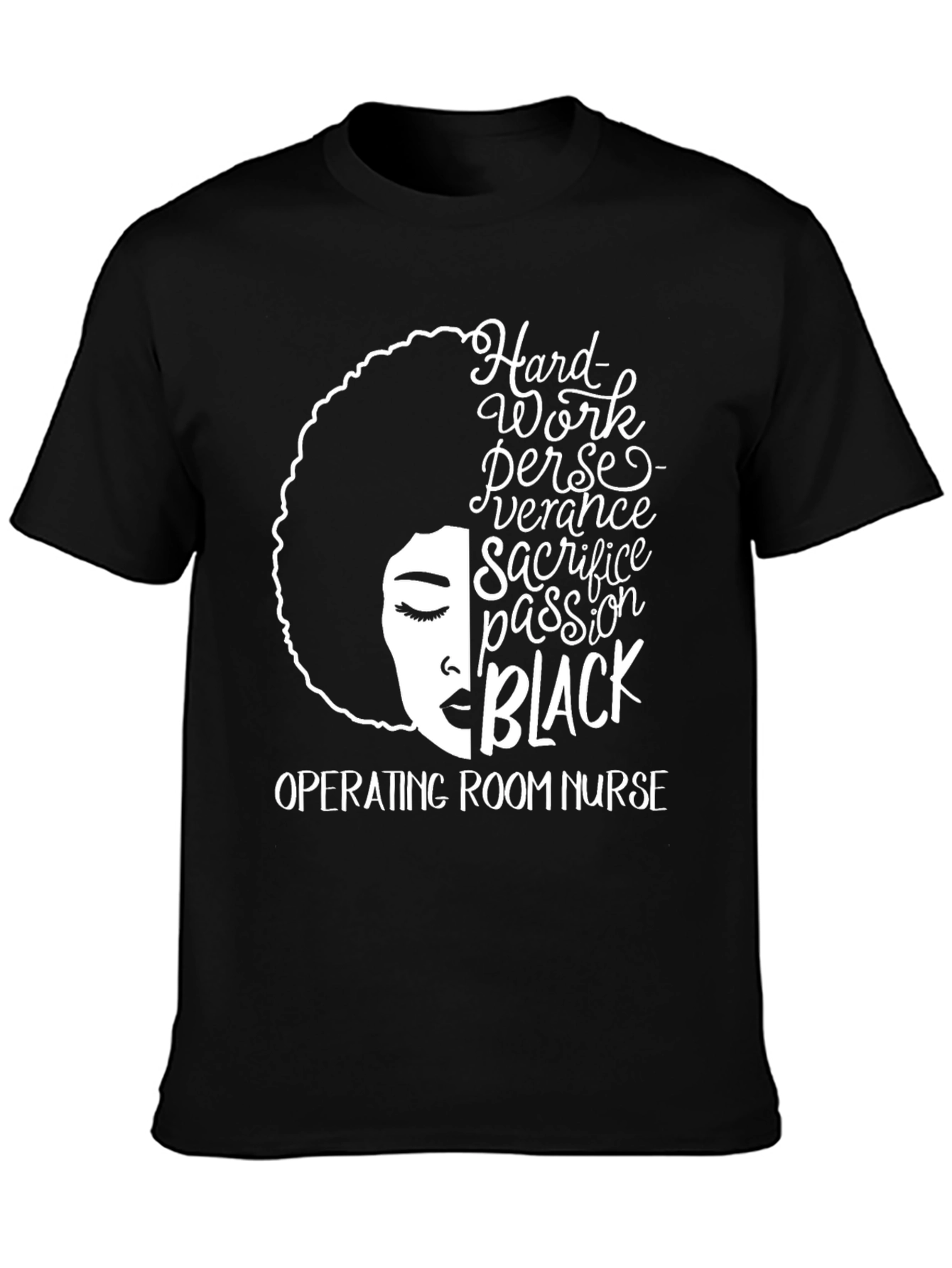 Black Operating Room Nurse Graphic T-Shirt
