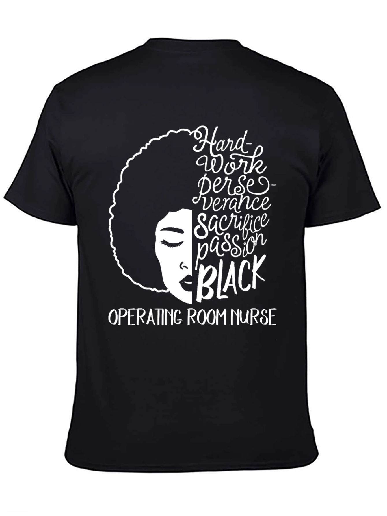 Black Operating Room Nurse Graphic T-Shirt