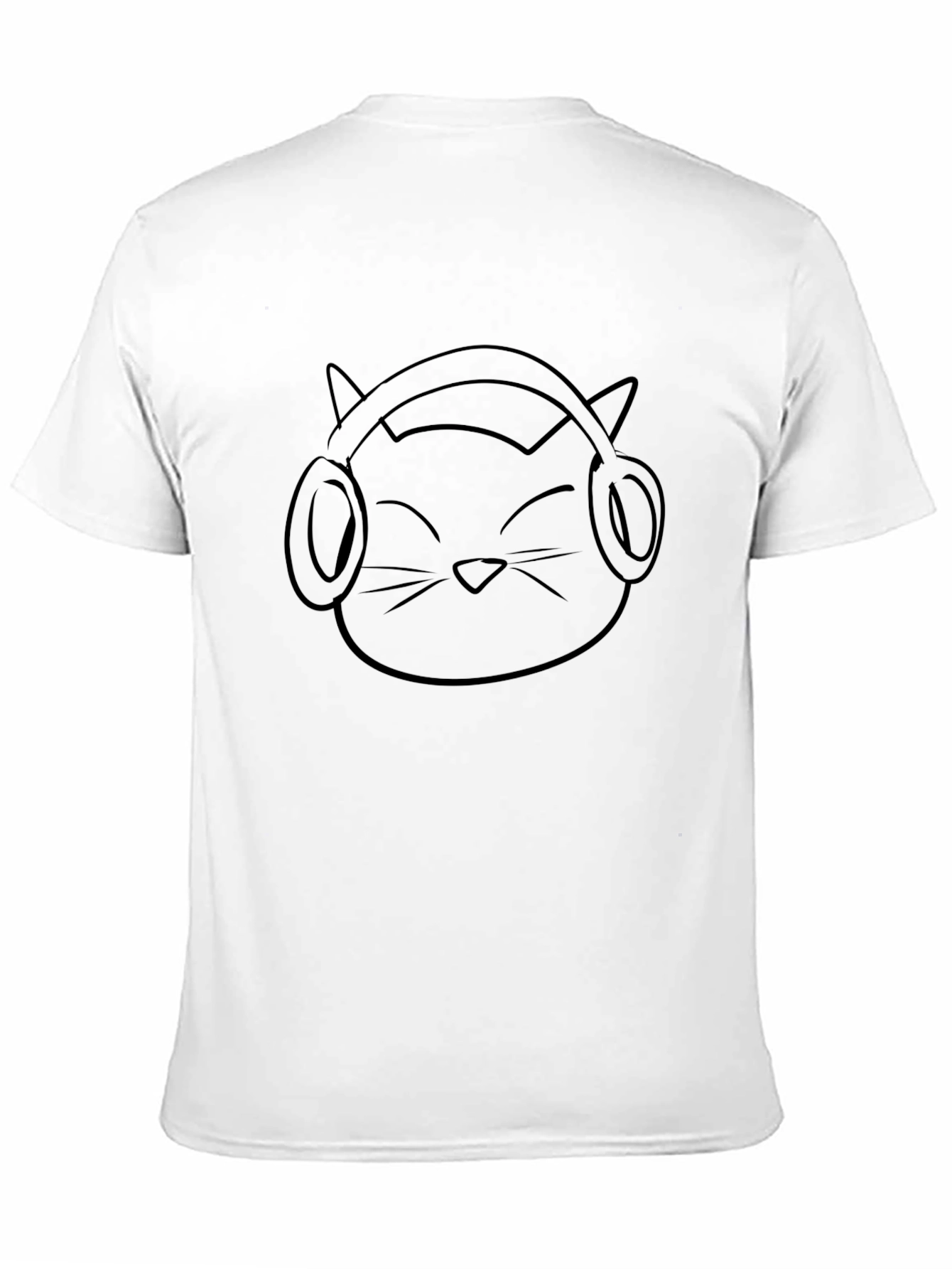 Cool Cat DJ Graphic Tee - Black Cotton T-Shirt