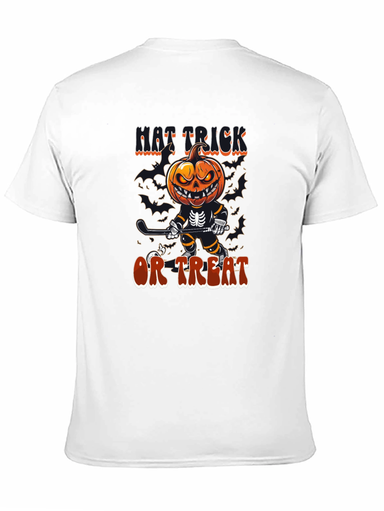 Hat Trick or Treat Halloween Hockey T-Shirt