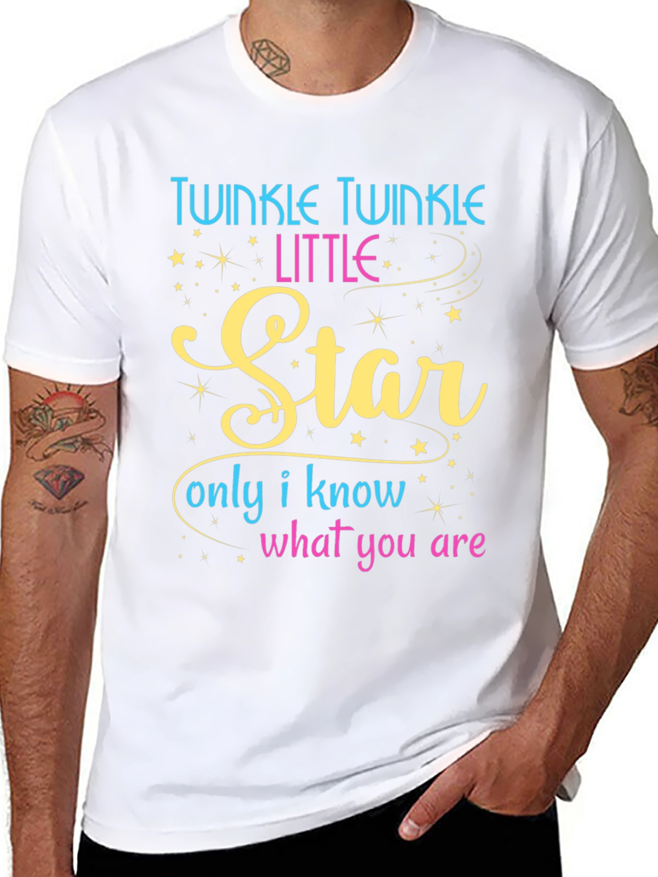 Twinkle Little Star Black T-Shirt