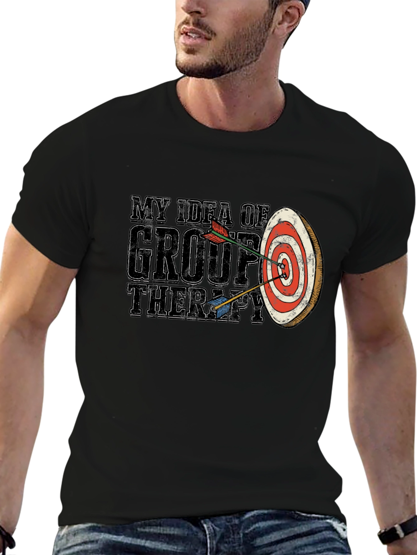 My Idea of Group Therapy T-Shirt Funny Archery