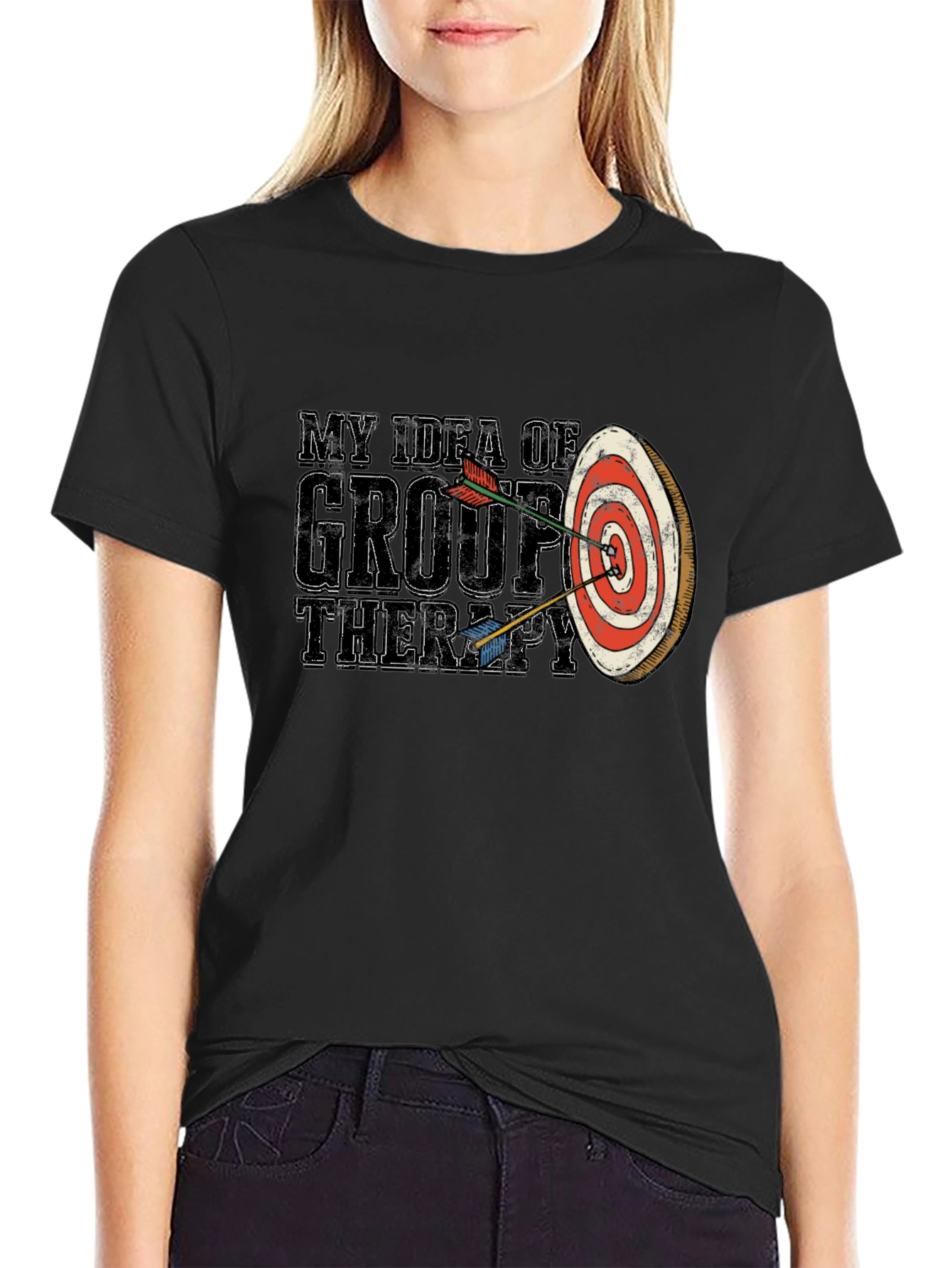 My Idea of Group Therapy T-Shirt Funny Archery